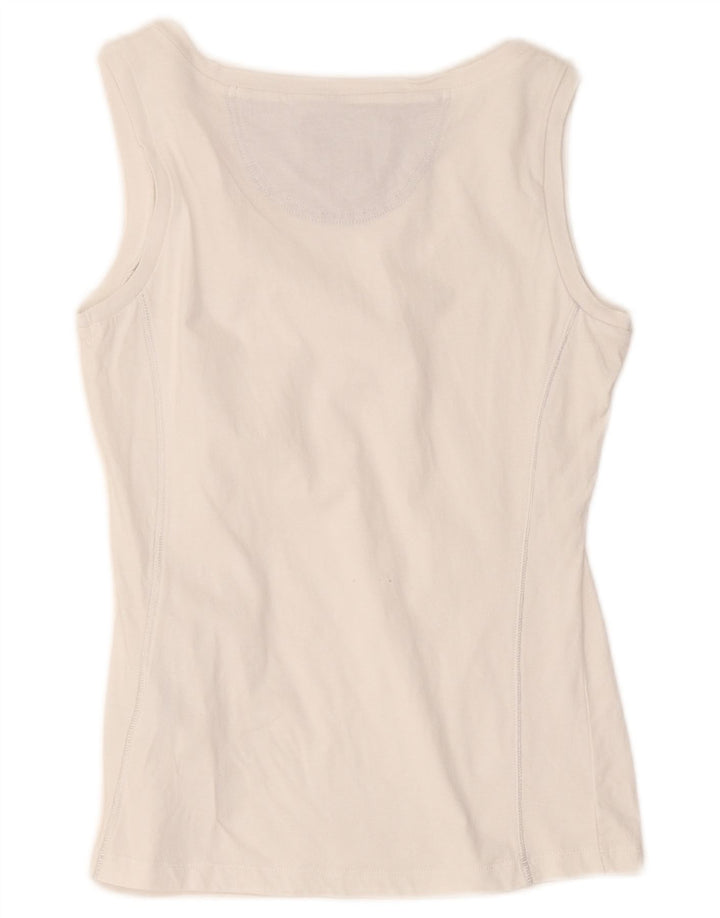 Champion Womens Heritage Classics Vest Top UK 12 Medium White Bumbac