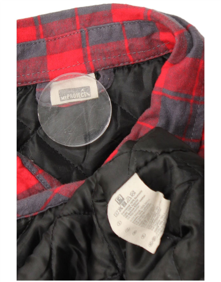 Cămașă de flanel Lumberjack Vintage pentru bărbați IT 48/50, bumbac cu carouri roșii medii