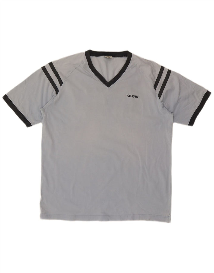 CALVIN KLEIN JEANS Tricou grafic pentru bărbați Top mare albastru