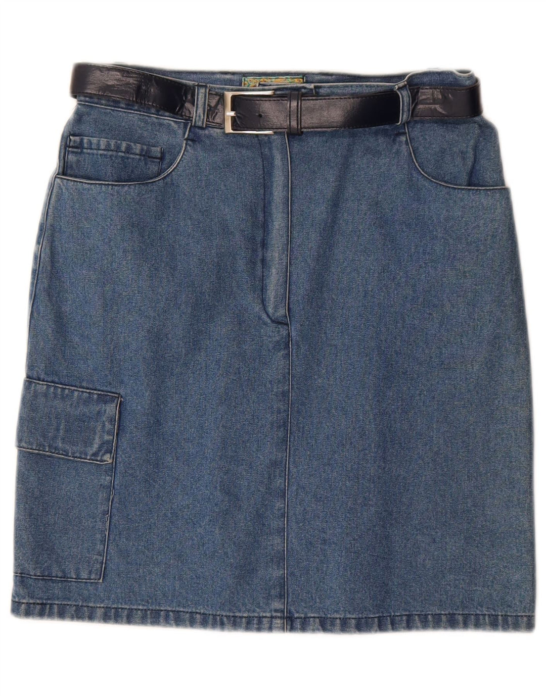Fusta Cargo Vintage Denim pentru Femei IT 42 Medium W28 Bumbac Albastru