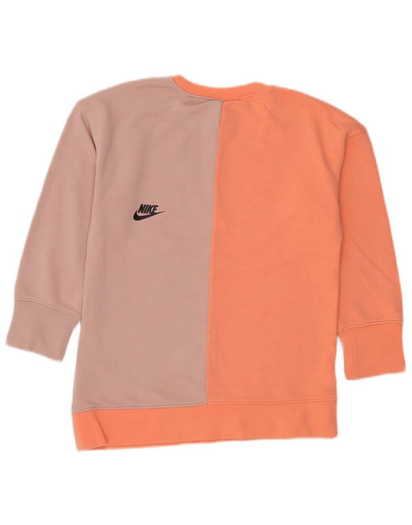 Pulover pentru fete Nike Graphic Hanorac 6-7 Ani XS Roz Colorblock Bumbac
