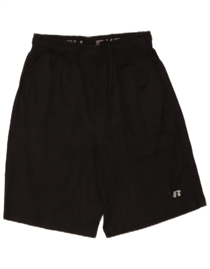 RUSSELL ATHLETIC Pantaloni scurți sport Dri-Power pentru bărbați, poliester negru mic