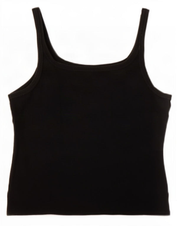 Byblos Crop Cami Top pentru femei UK 16, mare, negru, bumbac