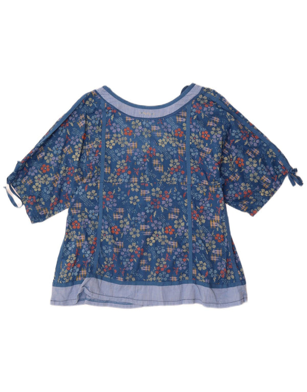 Bluză Replay pentru femei UK 14 mare, albastru, bumbac floral