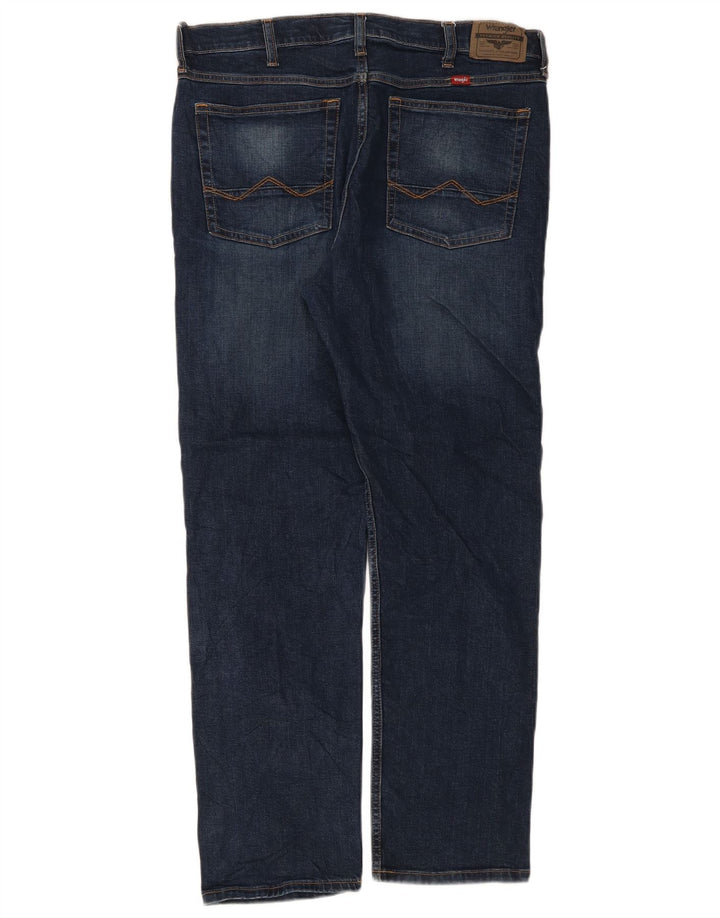 Blugi conici pentru bărbați Wrangler W34 L30, bumbac, albastru bleumarin