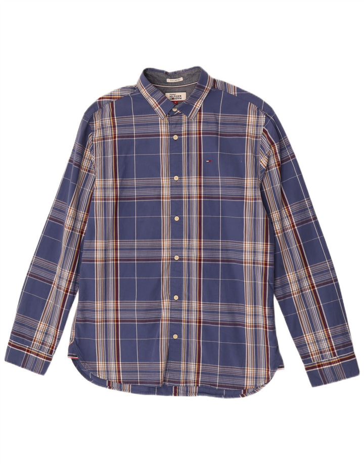 Cămașă pentru bărbați Tommy Hilfiger, cu ajustare normală, mare, albastru, din bumbac