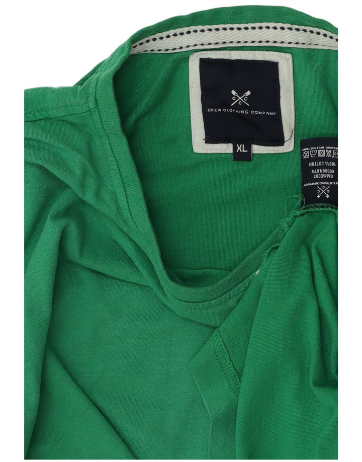 CREW CLOTHING Bărbați Tricou Top XL Verde Bumbac