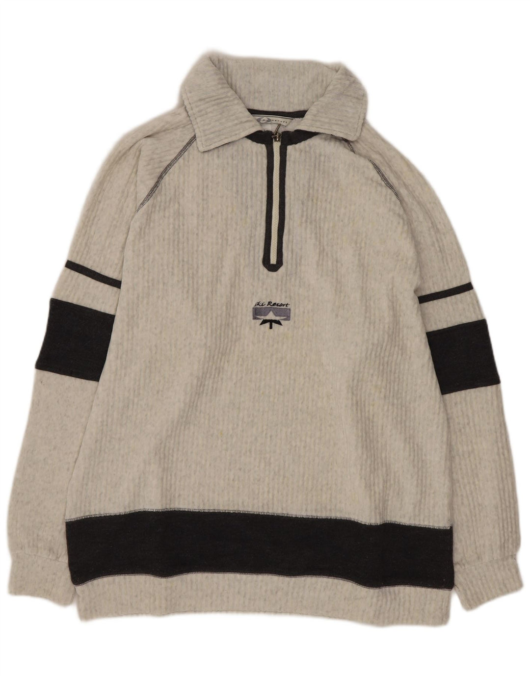 Pulover pentru bărbați Lotto, cu gât polo, din bumbac mare, color bloc, gri