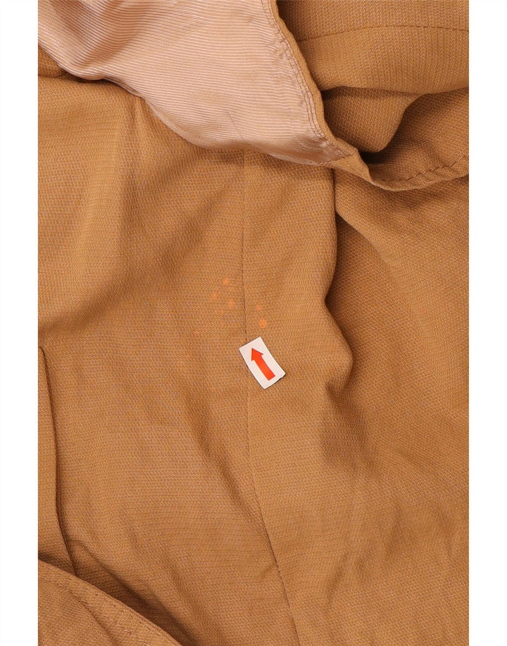Jachetă Blazer Oversized Crop Open pentru femei Zara UK 6 XS Maro Lyocell