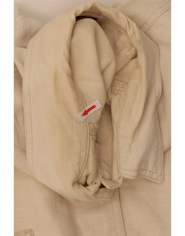 Jachetă utilitare supradimensionată pentru femei Smith & Brooks UK 12 Medium Beige Ramie