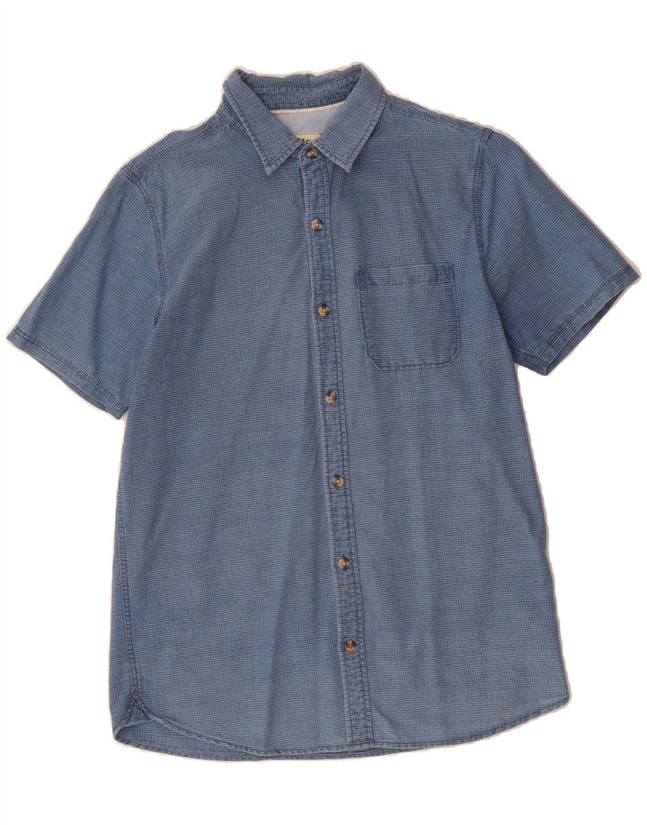 FAT FACE Mens Short Sleeve Shirt Small Blue Spotted Cotton Vintage Fat Face and Second-Hand Fat Face from Messina Hembry 