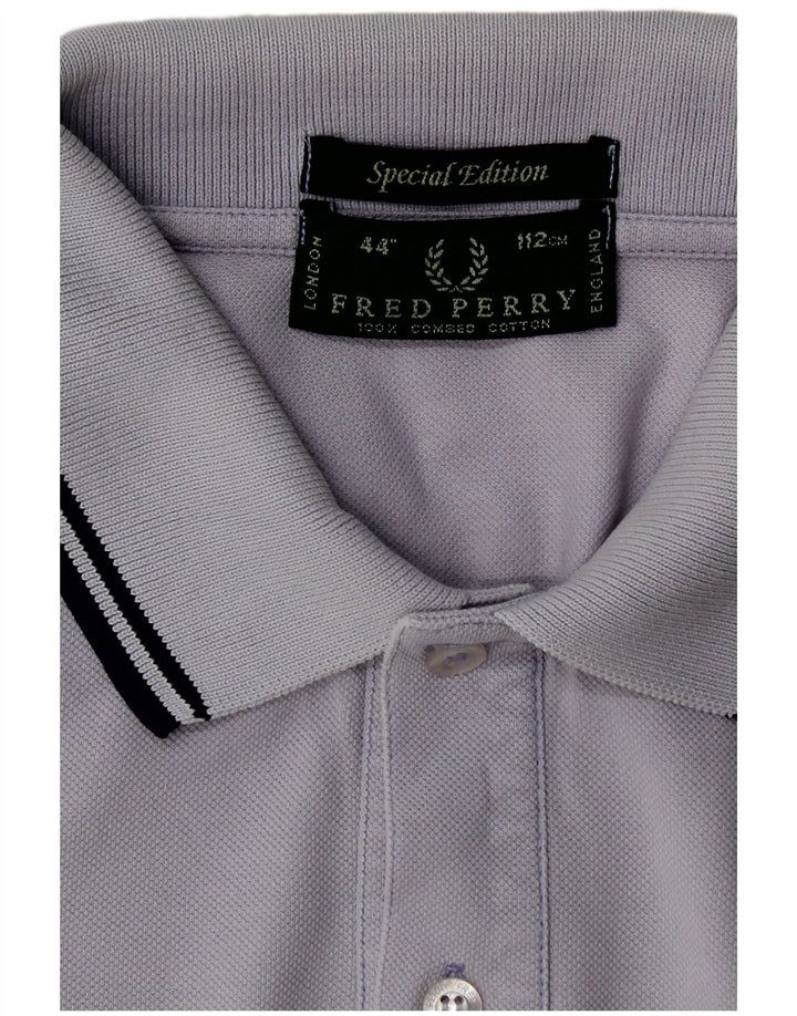 Cămașă polo Fred Perry pentru bărbați, bumbac violet mediu