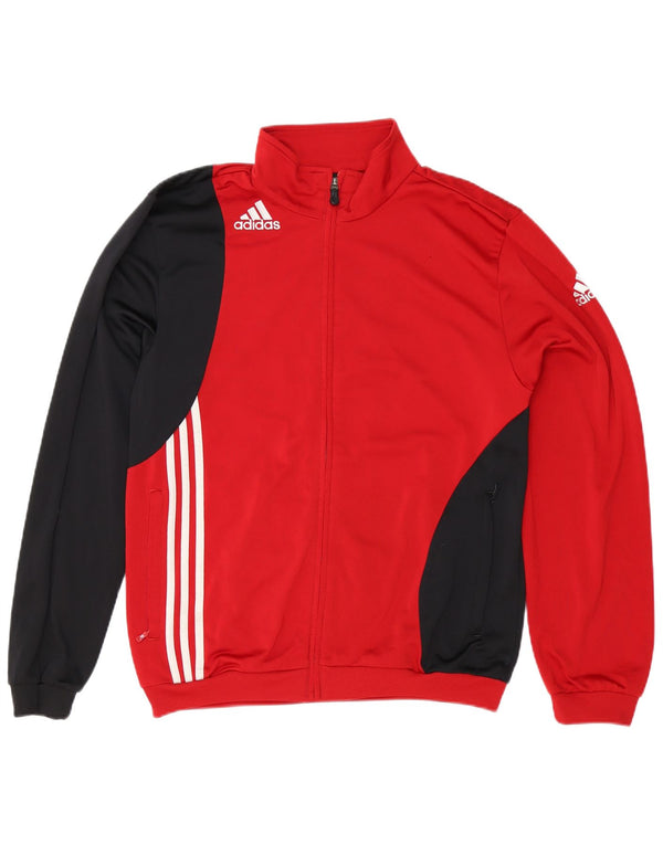 Jachetă de trening Adidas pentru bărbați Marea Britanie 40/42 Poliester Colorblock Roșu Mediu