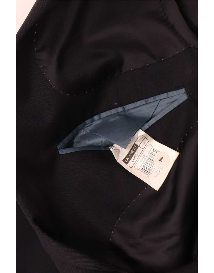 Jachetă pentru bărbați Marks & Spencer, lungă cu 2 nasturi, UK 44 XL bleumarin