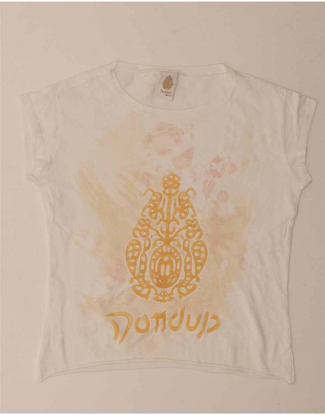 Tricou cu grafic Crop Dondup pentru femei Top UK 12 Medium White