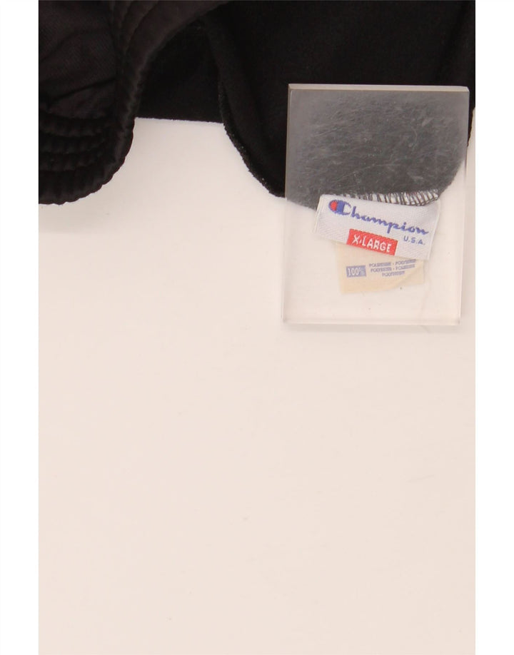 Pantaloni de trening grafic pentru bărbați CHAMPION XL poliester negru