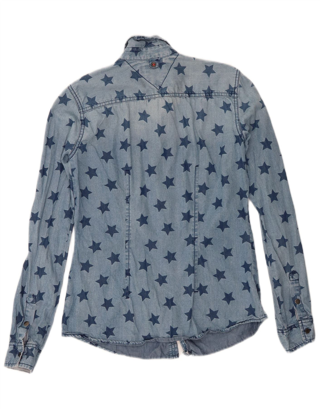 Cămașă din denim pentru femei cu model abstract Tommy Hilfiger UK 6 XS Albastru