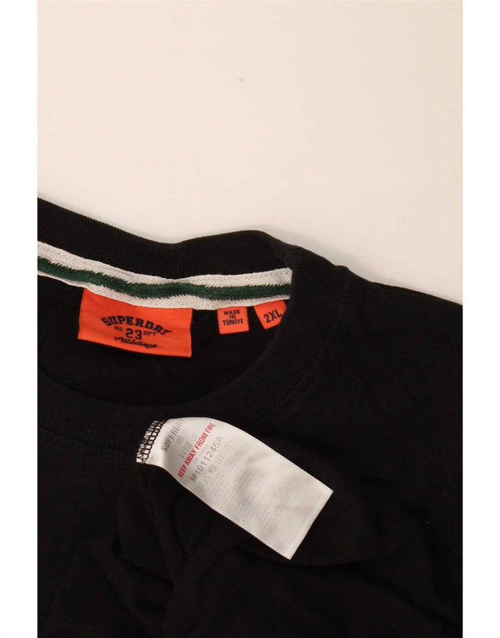 Tricou pentru femei Superdry Top 2XL bumbac negru
