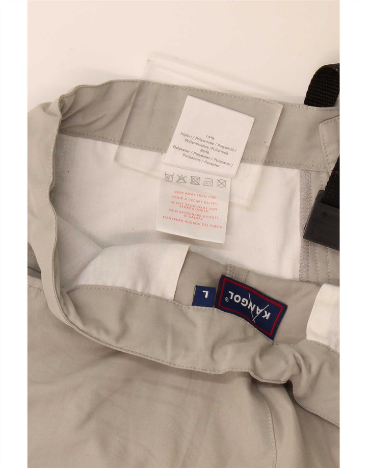 Pantaloni cargo drepți Kangol pentru bărbați, mari W34 L30, poliamidă gri