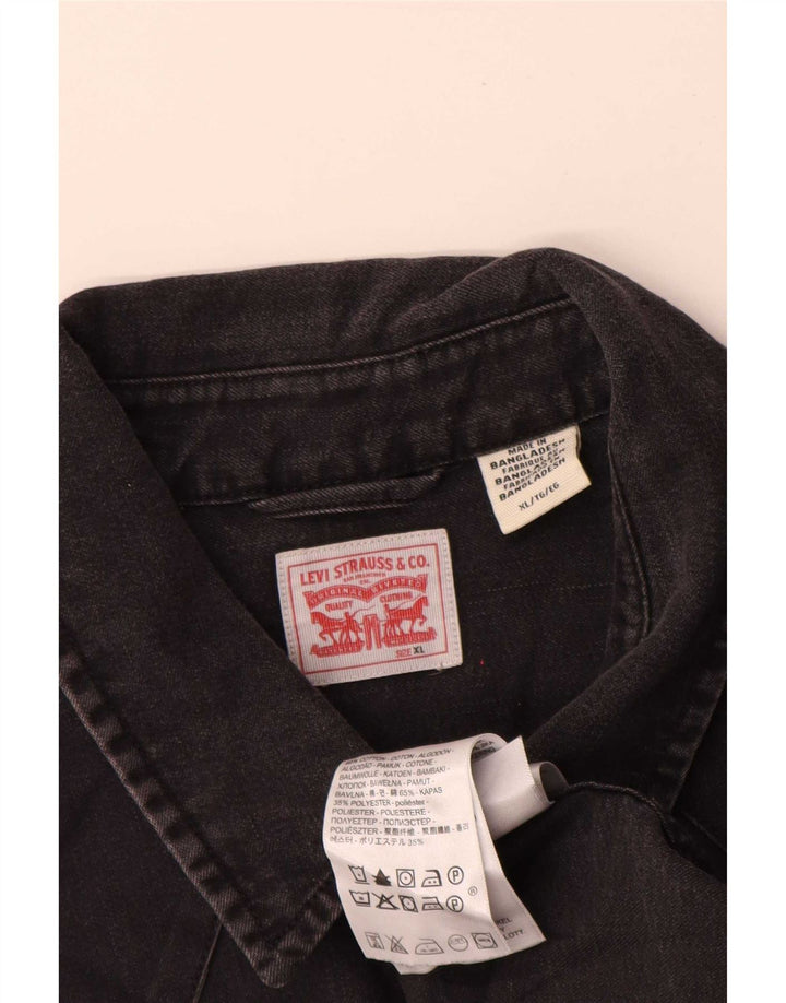 Cămașă de blugi Levi's pentru femei UK 18 XL, bumbac negru