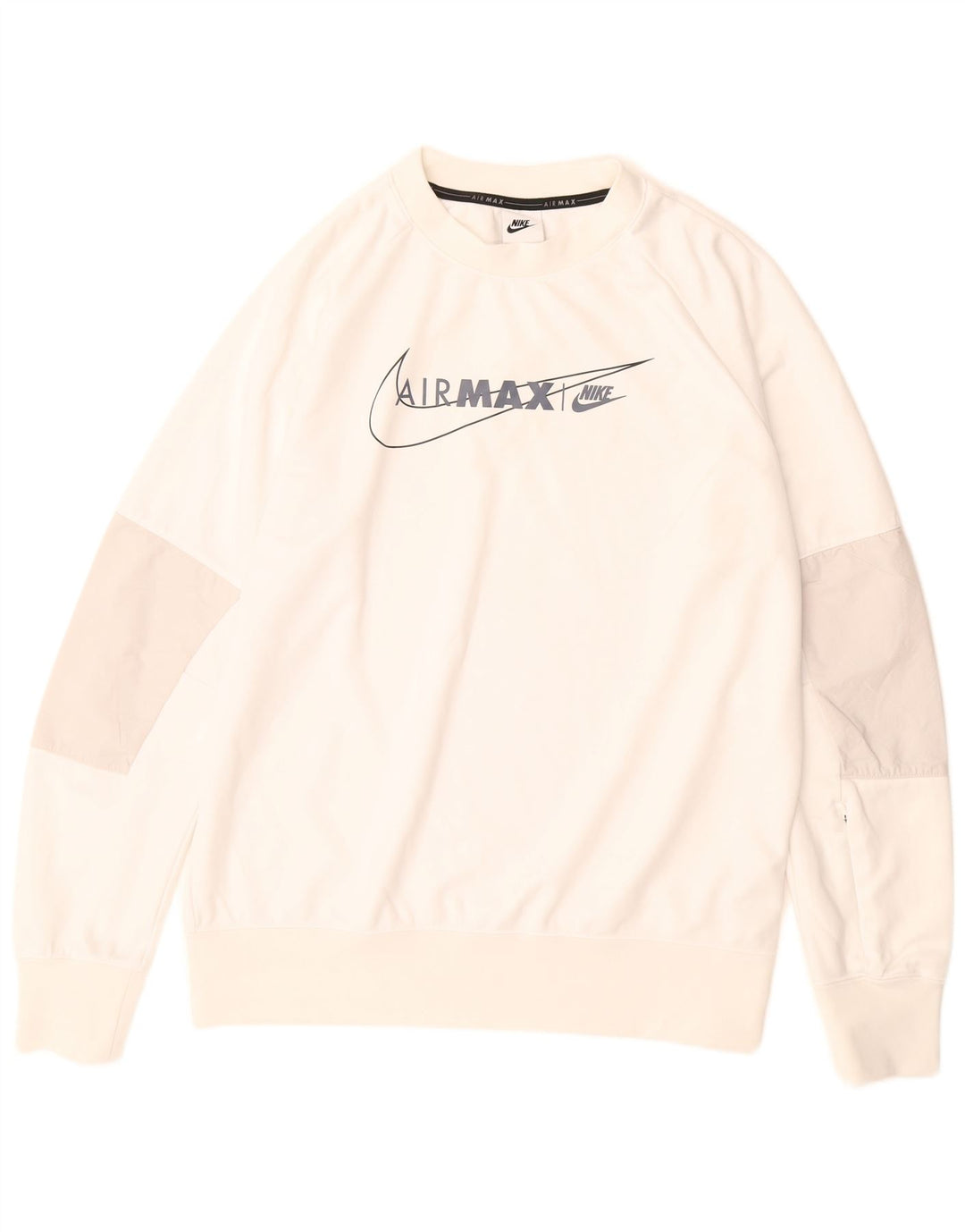 Pulover NIKE Air Max Graphic pentru bărbați, poliester alb mediu