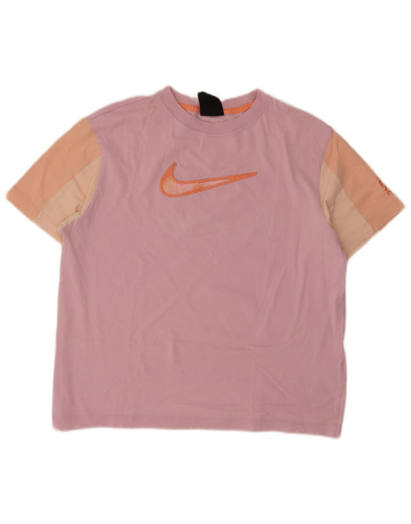 Tricou grafic Nike, cu croiala lentă, pentru femei Top UK 10 Small, roz, colorblock