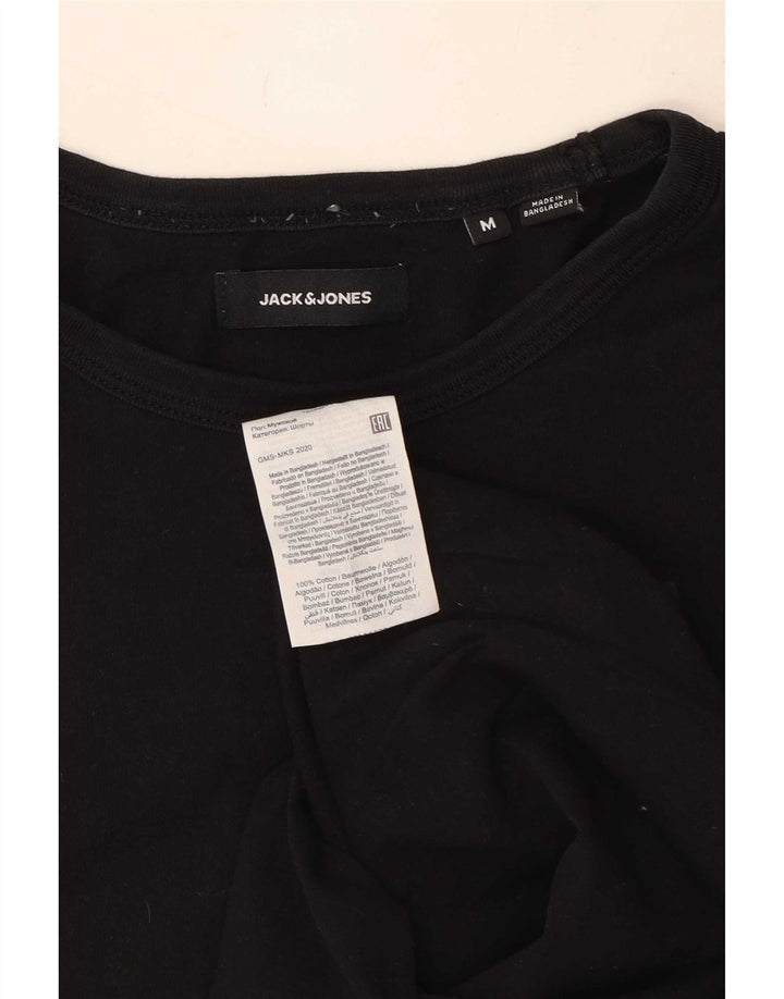Tricou cu grafic Jack & Jones pentru bărbați Top mediu din bumbac negru