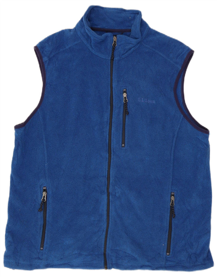 L.L.Bean Gilet pentru bărbați din fleece UK 40, mare, albastru, poliester