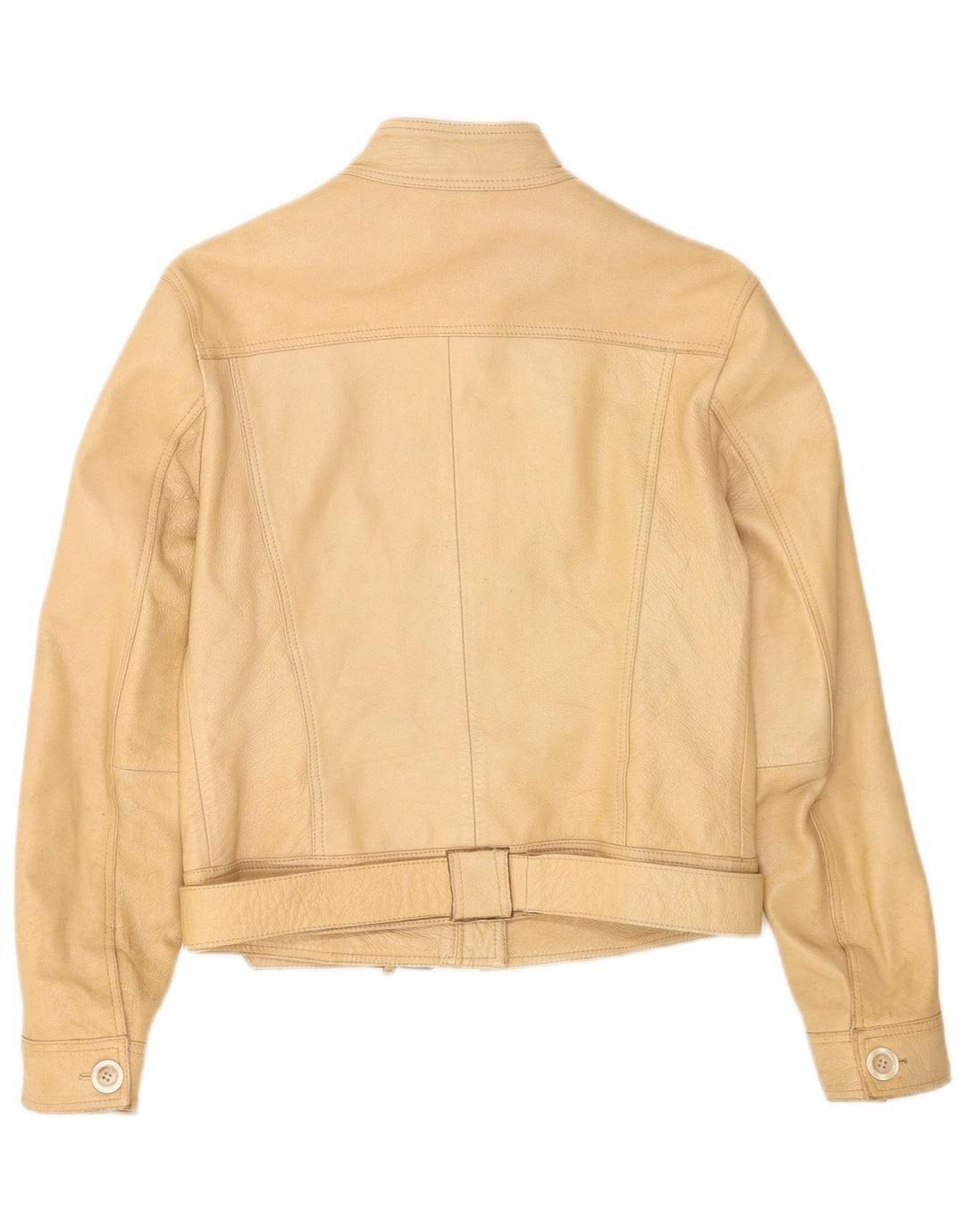 Jachetă din piele vintage pentru femei IT 44 Medium Beige Piele
