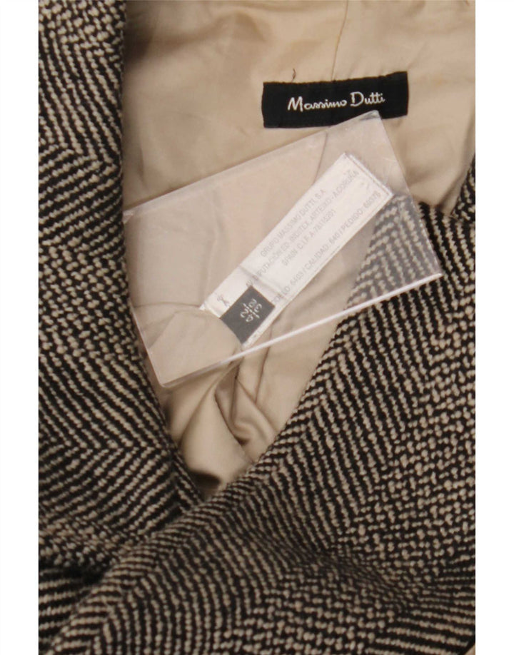 Pardesiu Massimo Dutti pentru damă EU 42 Lână mare, gri cu oase