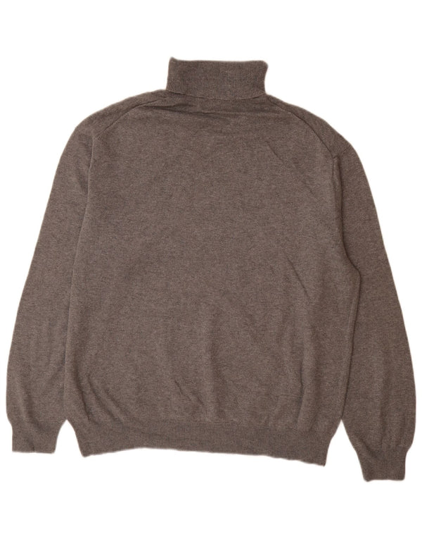 Massimo Dutti Mens Roll Neck Jumper Sweater Medium Grey