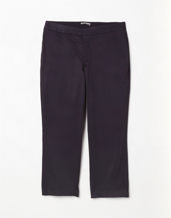 Marks & Spencer Pantaloni casual pentru femei cu talie înaltă Marea Britanie 24 4XL L44 L30 Navy Bl
