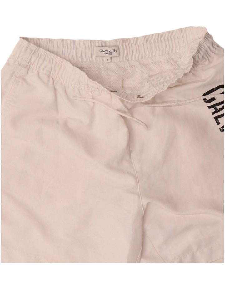 Pantaloni scurți de înot Calvin Klein pentru bărbați, alb, mici