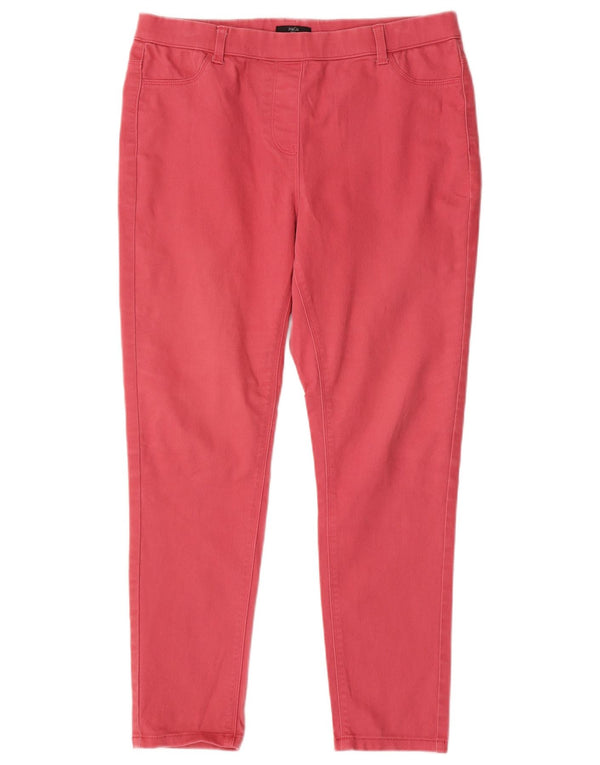 M&Co Pantaloni skinny casual pentru femei UK 14 Large W32 L27 Pink Bumbac