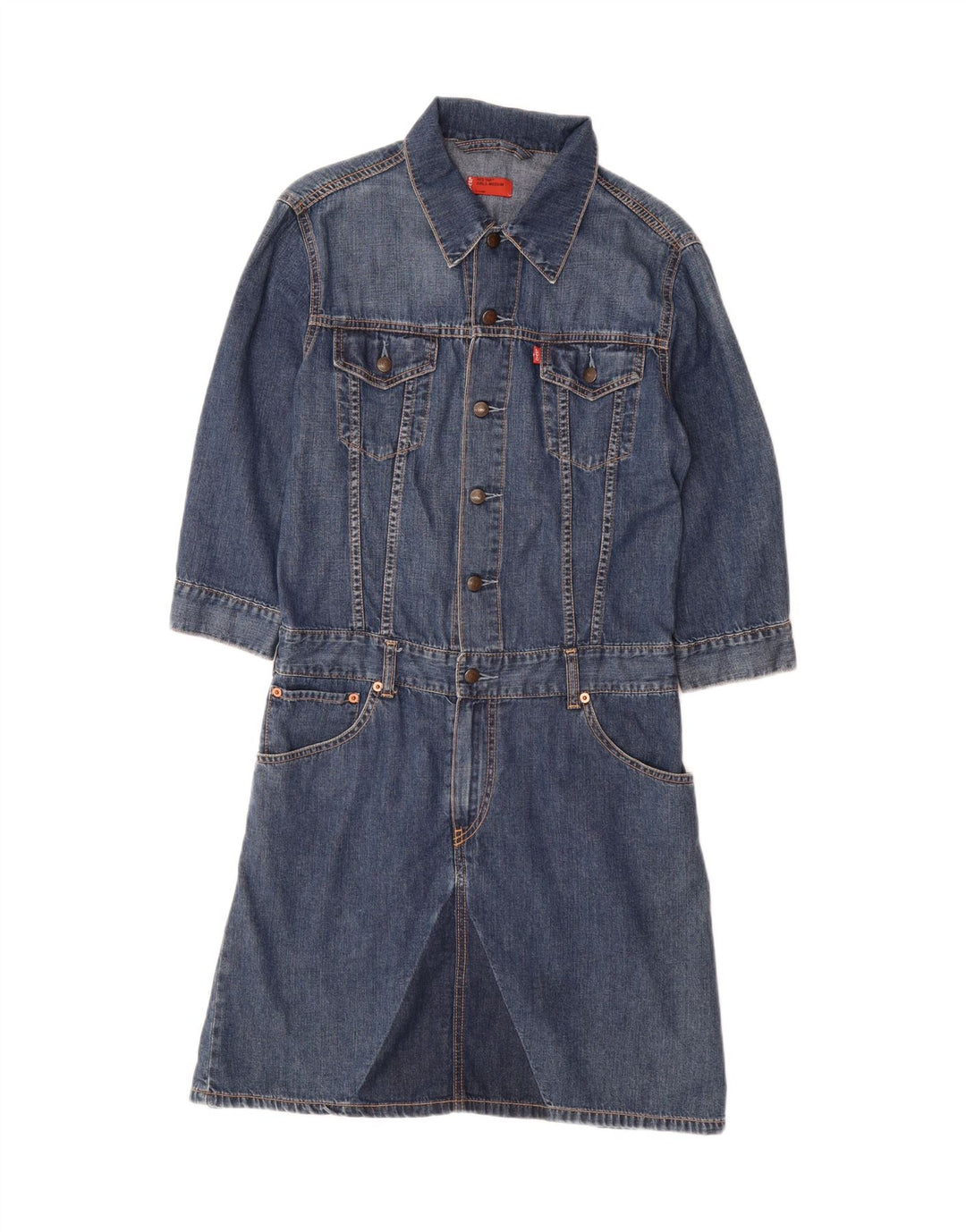 LEVI'S Rochie Pulover din Denim pentru Fete 11-12 Ani Albastru Mediu