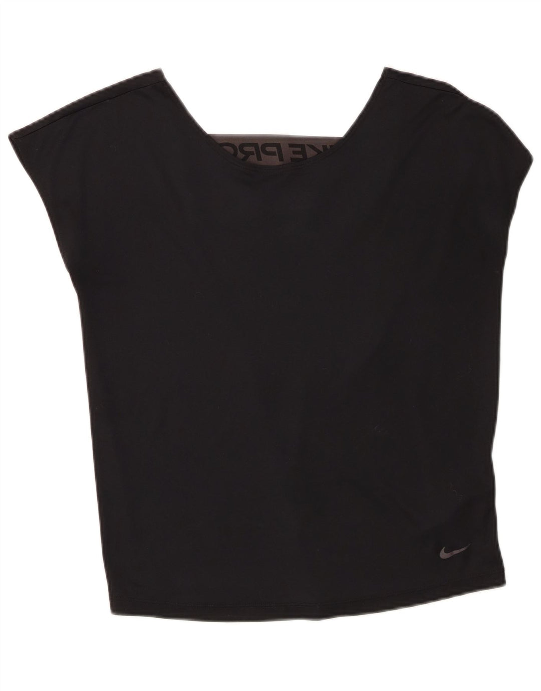 Top cu vestă grafică supradimensionată pentru femei Nike Dri Fit UK 6 XS Poliester negru