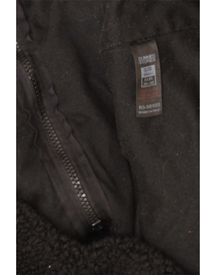 Dunnes Stores Jachetă fleece supradimensionată pentru femei UK 10 Poliester negru mic