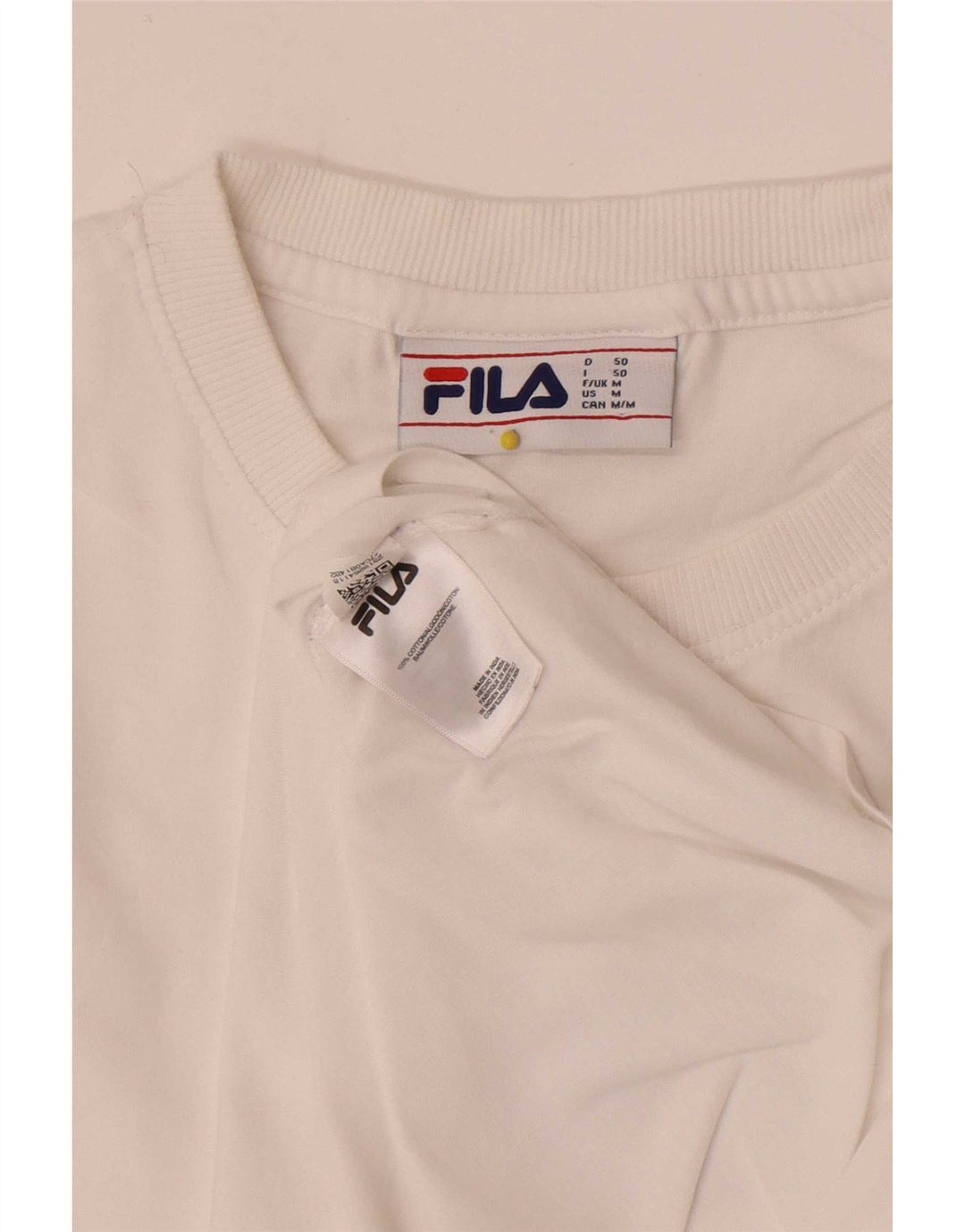 Tricou cu grafic Fila pentru bărbați Top Medium Alb Bumbac