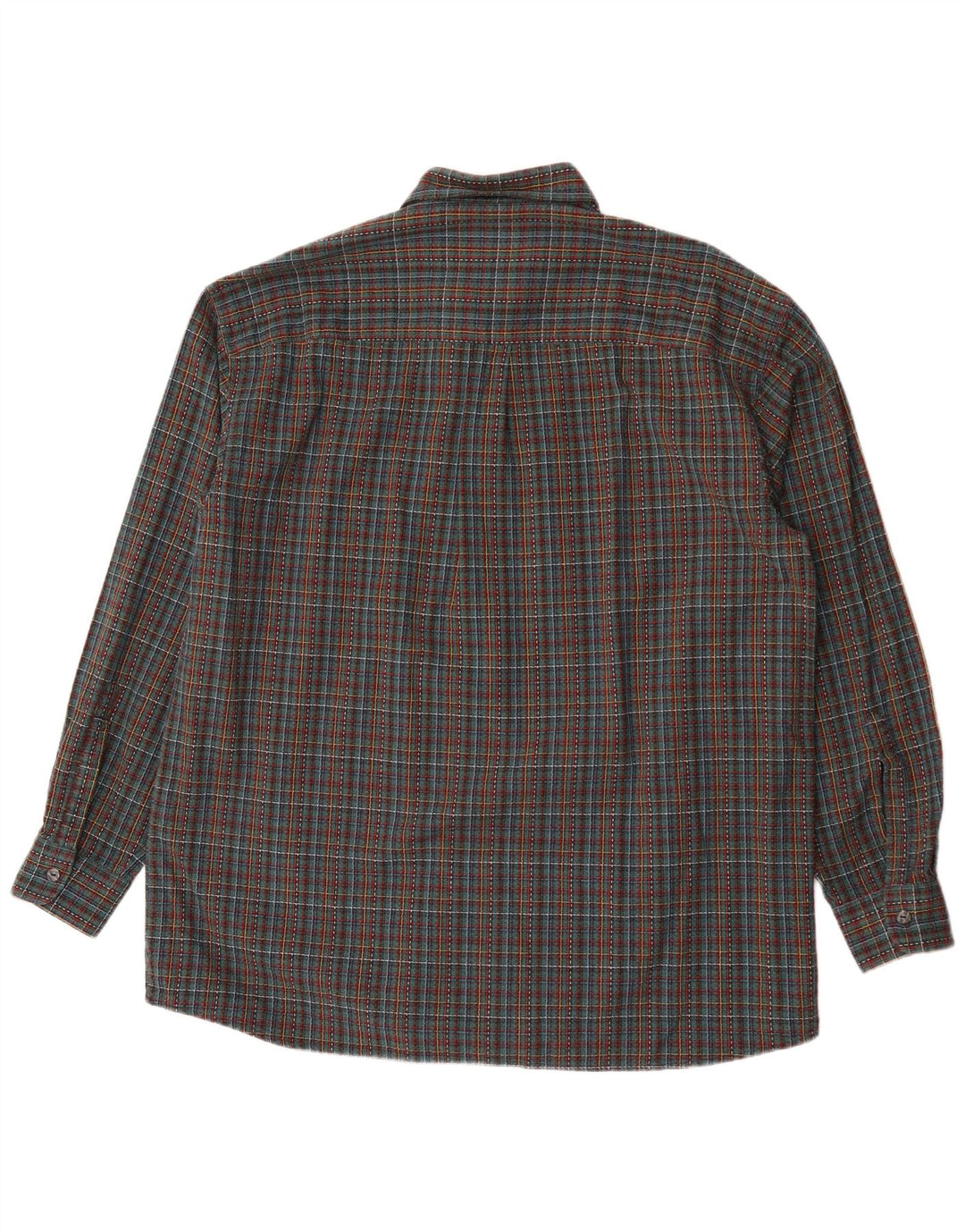 Leonardo Mens Flannel Shirt Size 44 XL Green Check