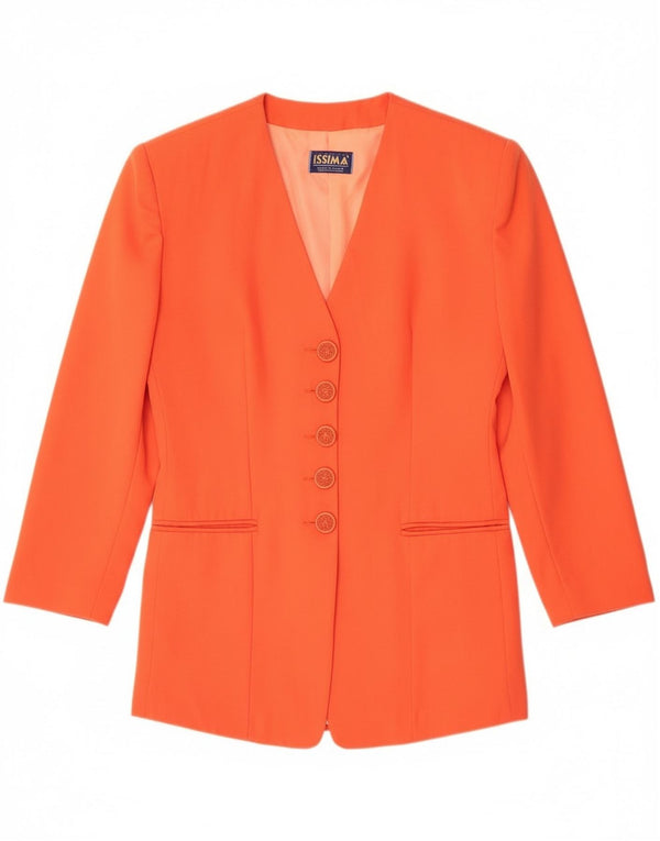 Jachetă Blazer pentru femei Issima cu 5 nasturi UK 12 portocaliu mediu