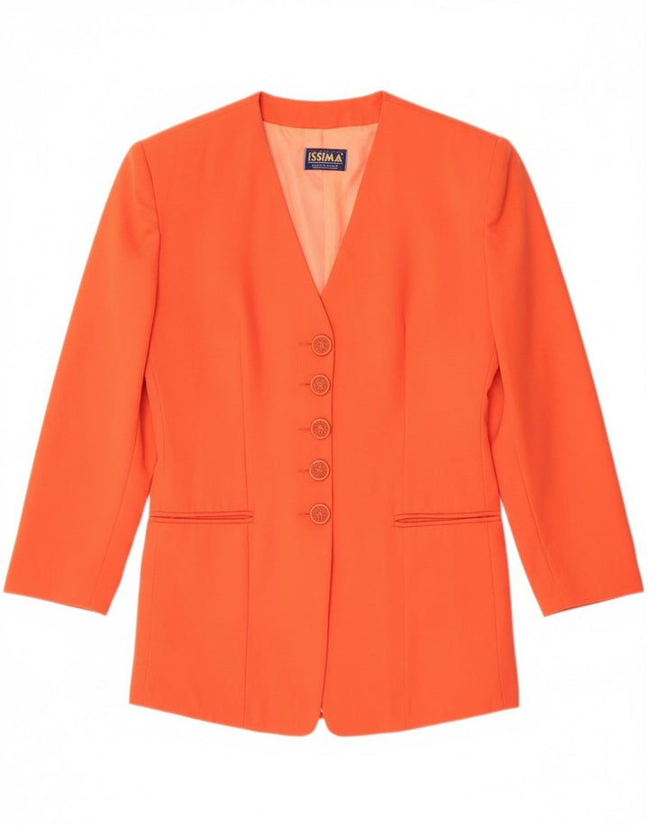 Jachetă Blazer pentru femei Issima cu 5 nasturi UK 12 portocaliu mediu