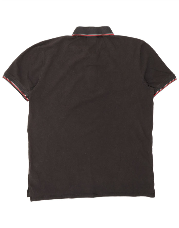 Tricou polo HUGO BOSS pentru bărbați, bumbac negru mare