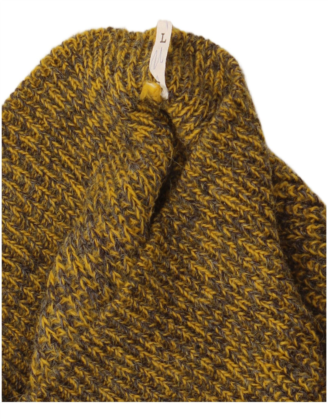 Pulover VINTAGE pentru bărbați, cu gât crew, cu dungi mari, kaki