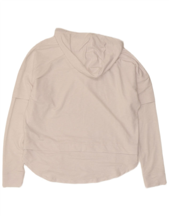 UNDER ARMOUR Womens Hoodie Jumper UK 16 Large White Polyester