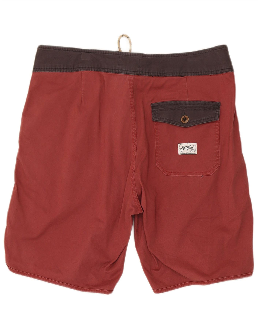 Pantaloni scurți de înot pentru bărbați Fat Face, bumbac color bloc roșu mediu
