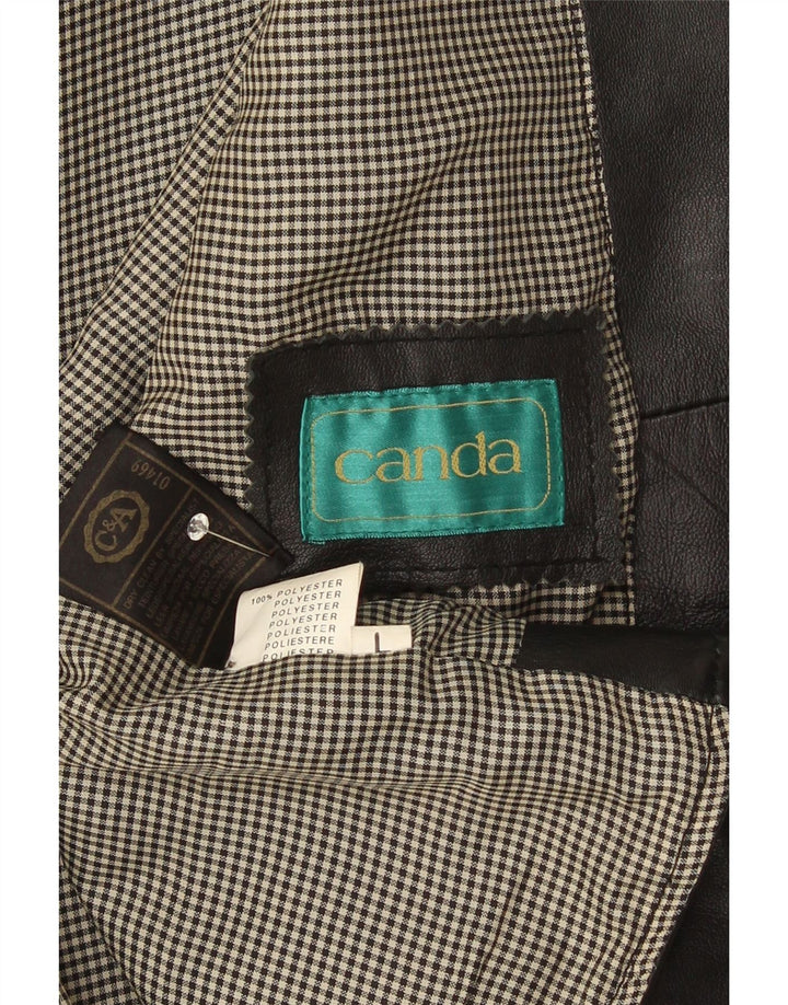 Vestă din piele pentru bărbați Canda, mare, neagră