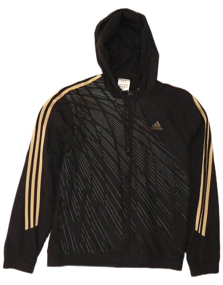 Pulover ADIDAS pentru bărbați, cu fermoar, XS, poliester cu dungi negre