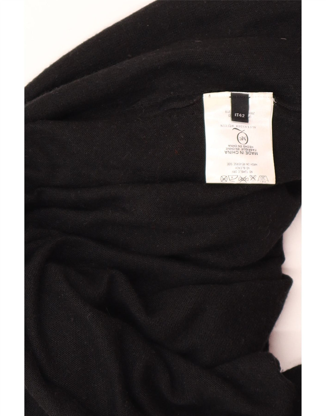 ALEXANDER MCQUEEN Rochie tip pulover pentru femei IT 42 Medium Black Viscose Designer