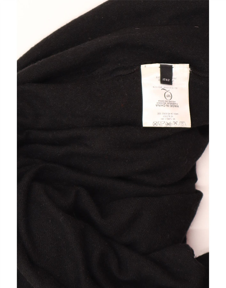 ALEXANDER MCQUEEN Rochie tip pulover pentru femei IT 42 Medium Black Viscose Designer