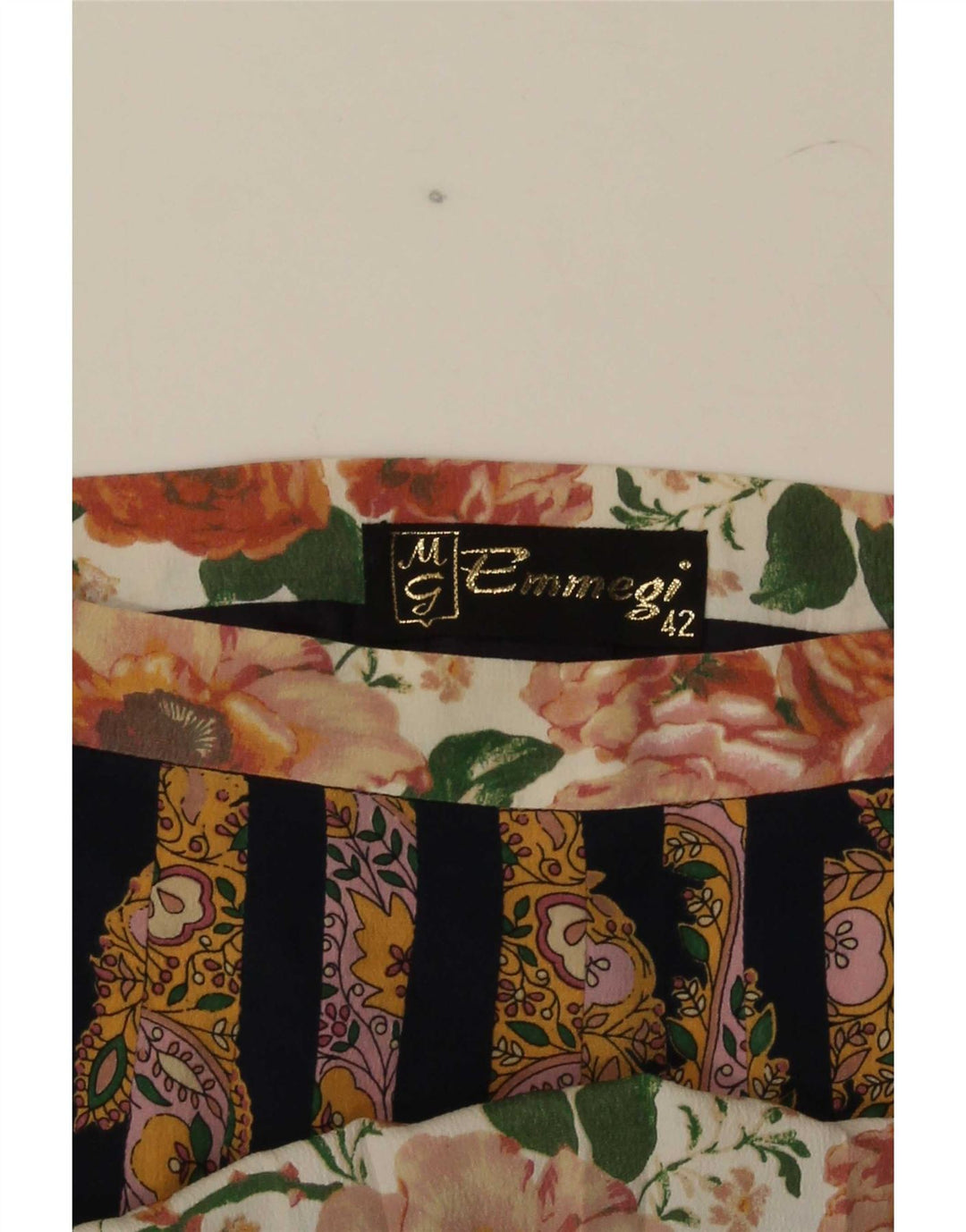 Fustă A-Line plisată pentru femei Emmegi IT 42 Medium W26 Multicolor Paisley